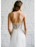 Sweetheart Neck Gold Lace Tulle Wedding Dress